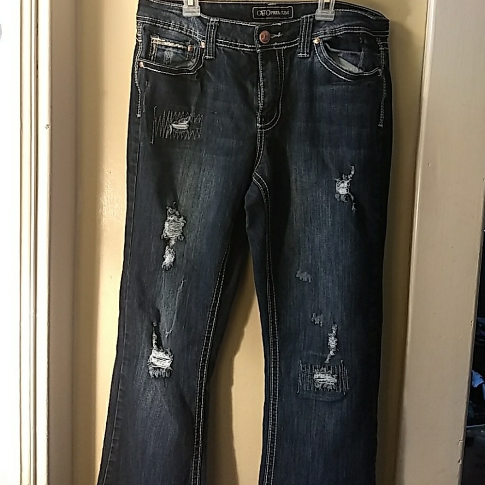 Cato premium destressed jeans size 12
